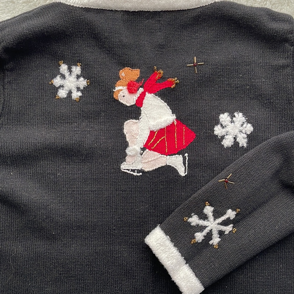 Vintage Storybook Knits Womens Skating Dream Cardigan Sweater Sz 1X** - Picture 8 of 16